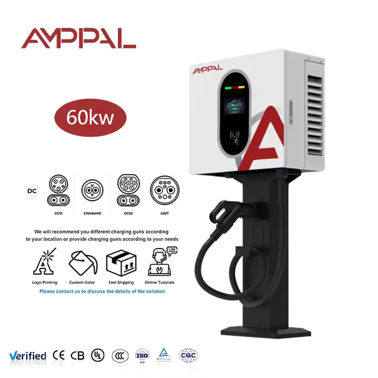 40kW High-Power Wall-Mounted DC EV Charger for Fleet Depots