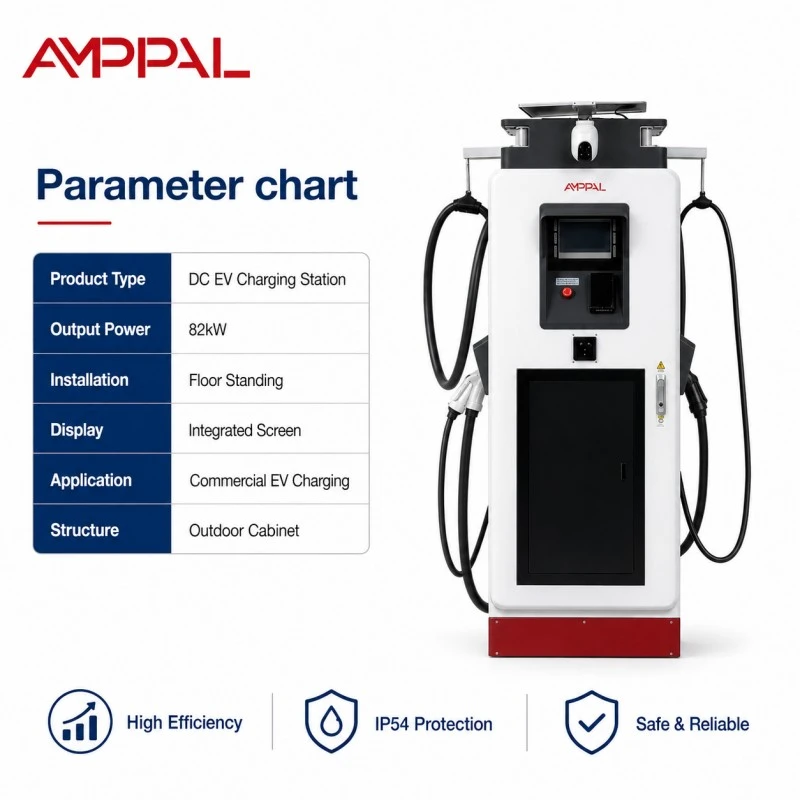 60kW DC EV Fast Charger with Digital Display for Public Charging